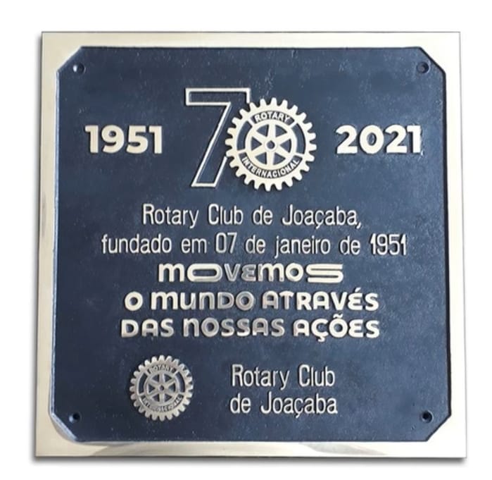 Placa de Bronze Fundido