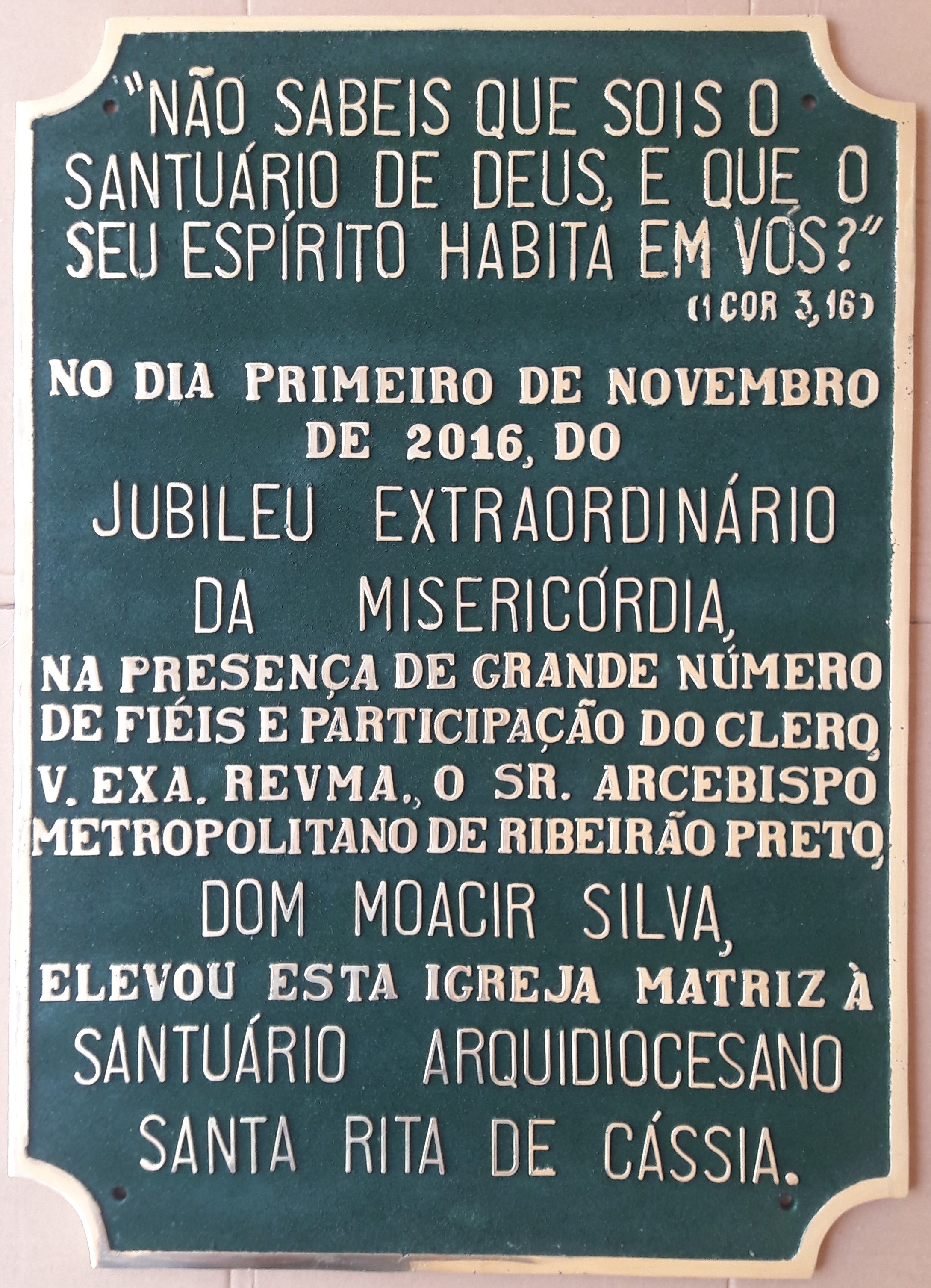 Placa de Bronze Fundido