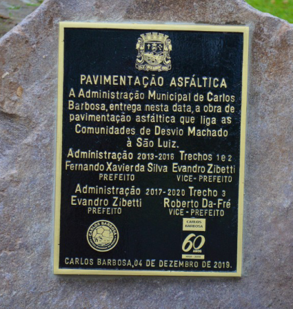 Placa de Bronze Fundido