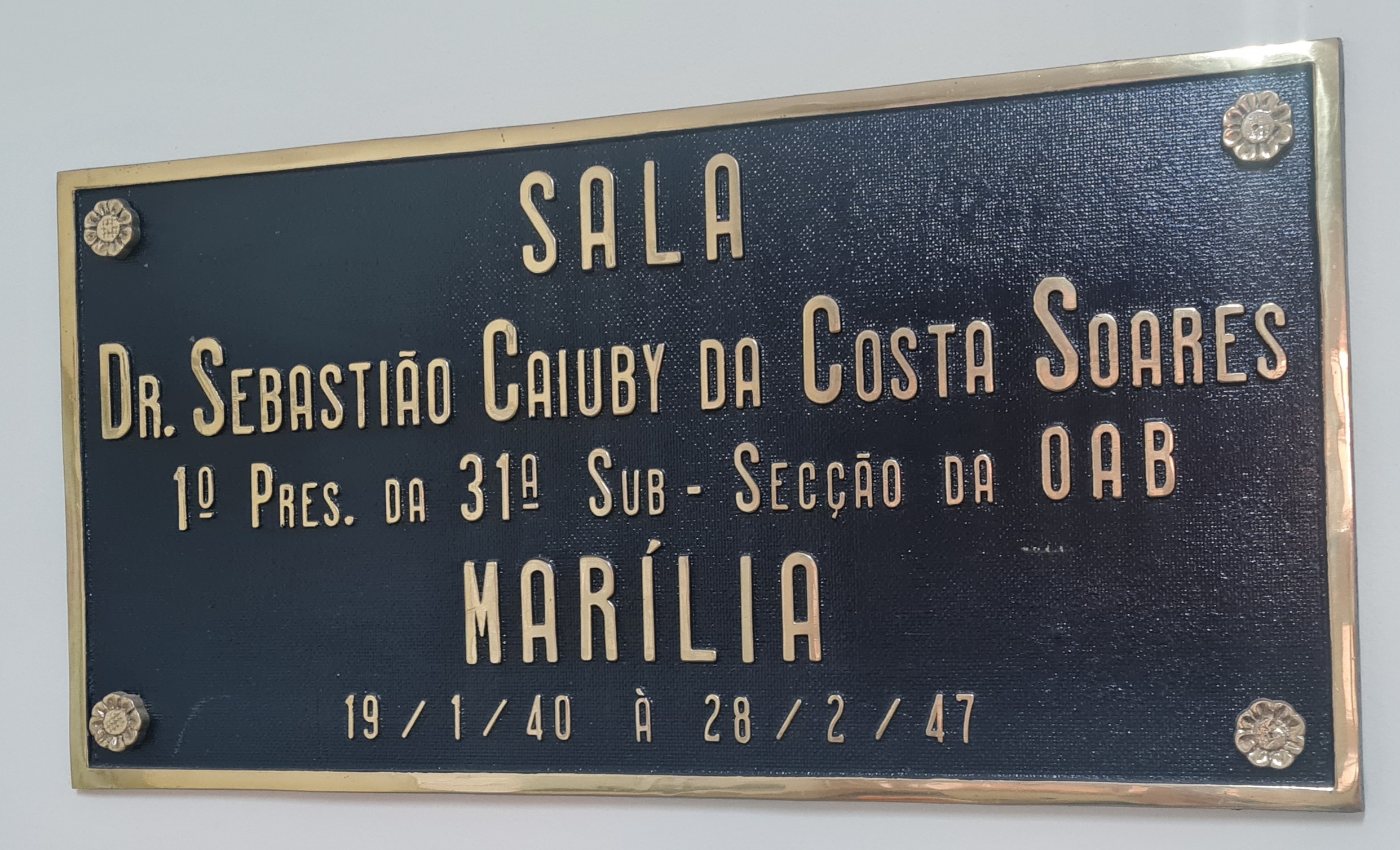 Placa de Bronze Fundido