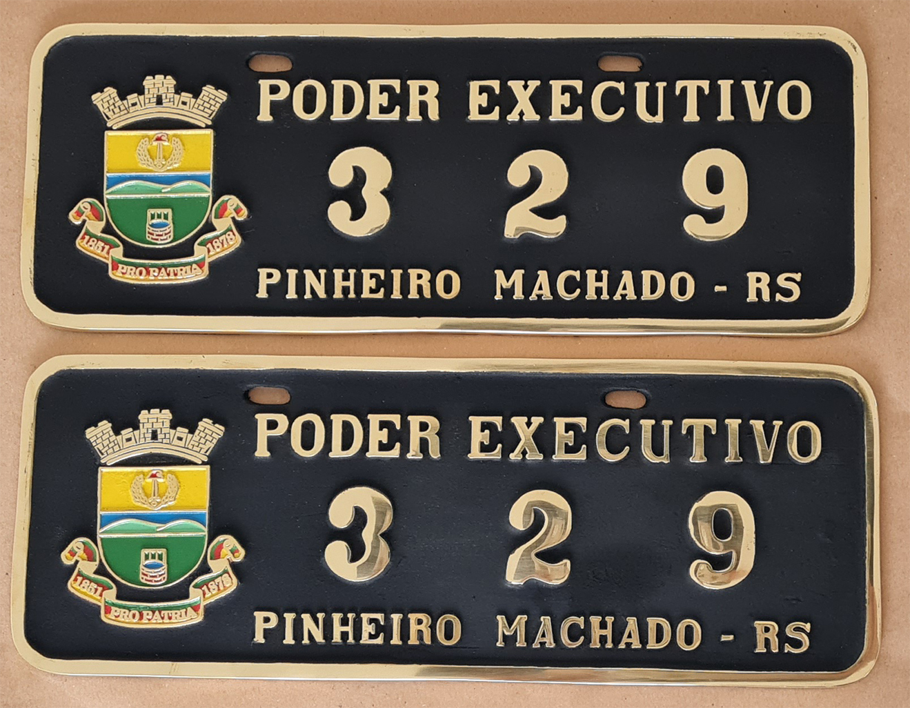 Placa de Bronze Fundido