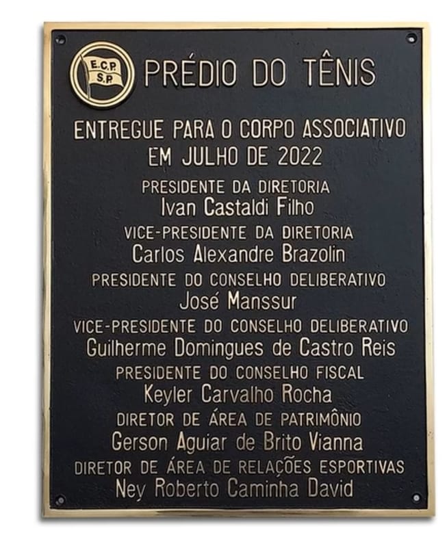 Placa de Bronze Fundido