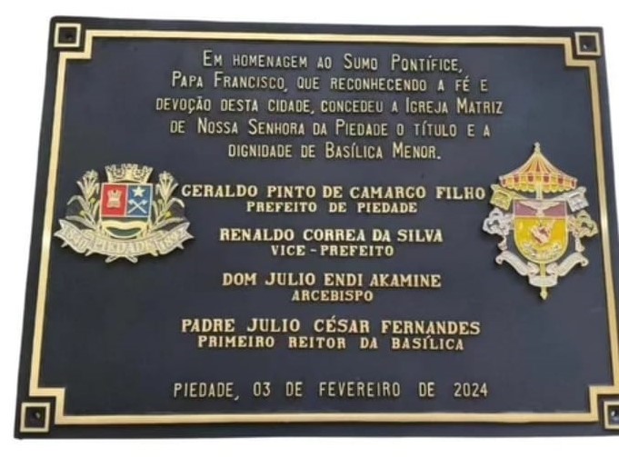 Placa de Bronze Fundido