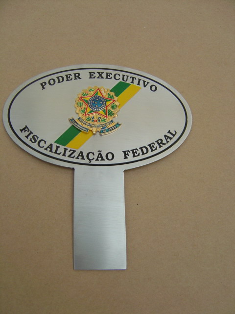 Placa Oval Painel de Carro