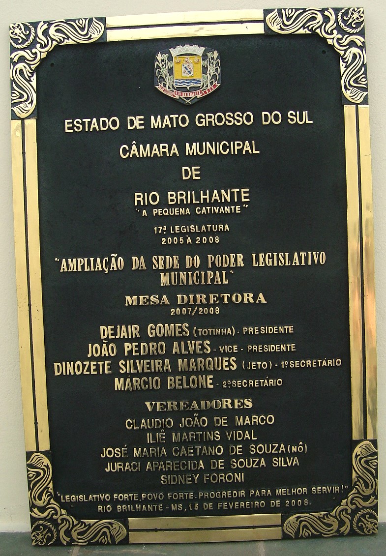 PLACA DE BRONZE FUNDIDO