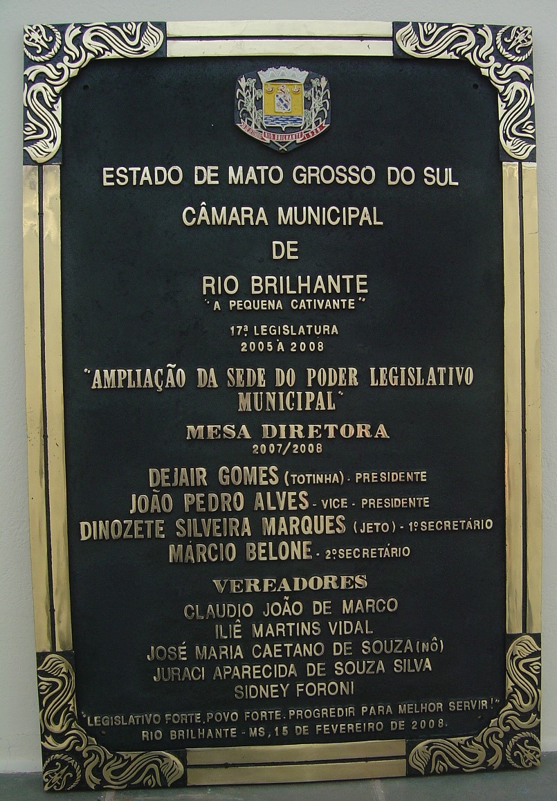 Placa de Bronze Fundido