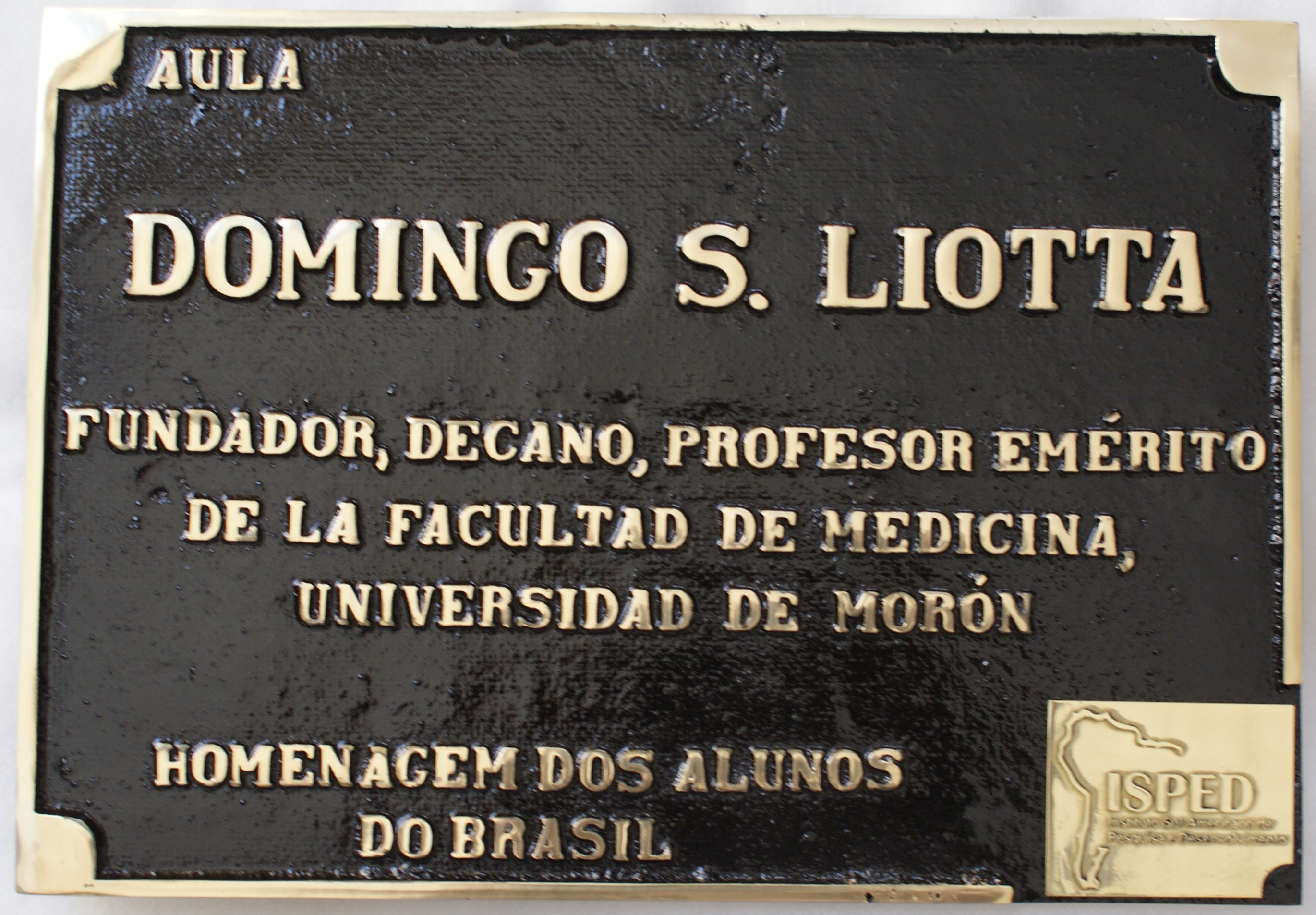 PLACA DE BRONZE FUNDIDO