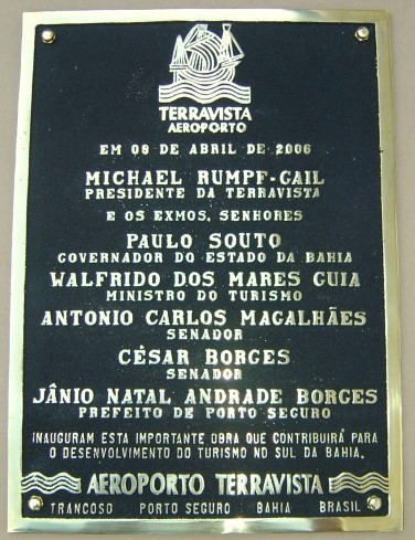 PLACA DE BRONZE FUNDIDO