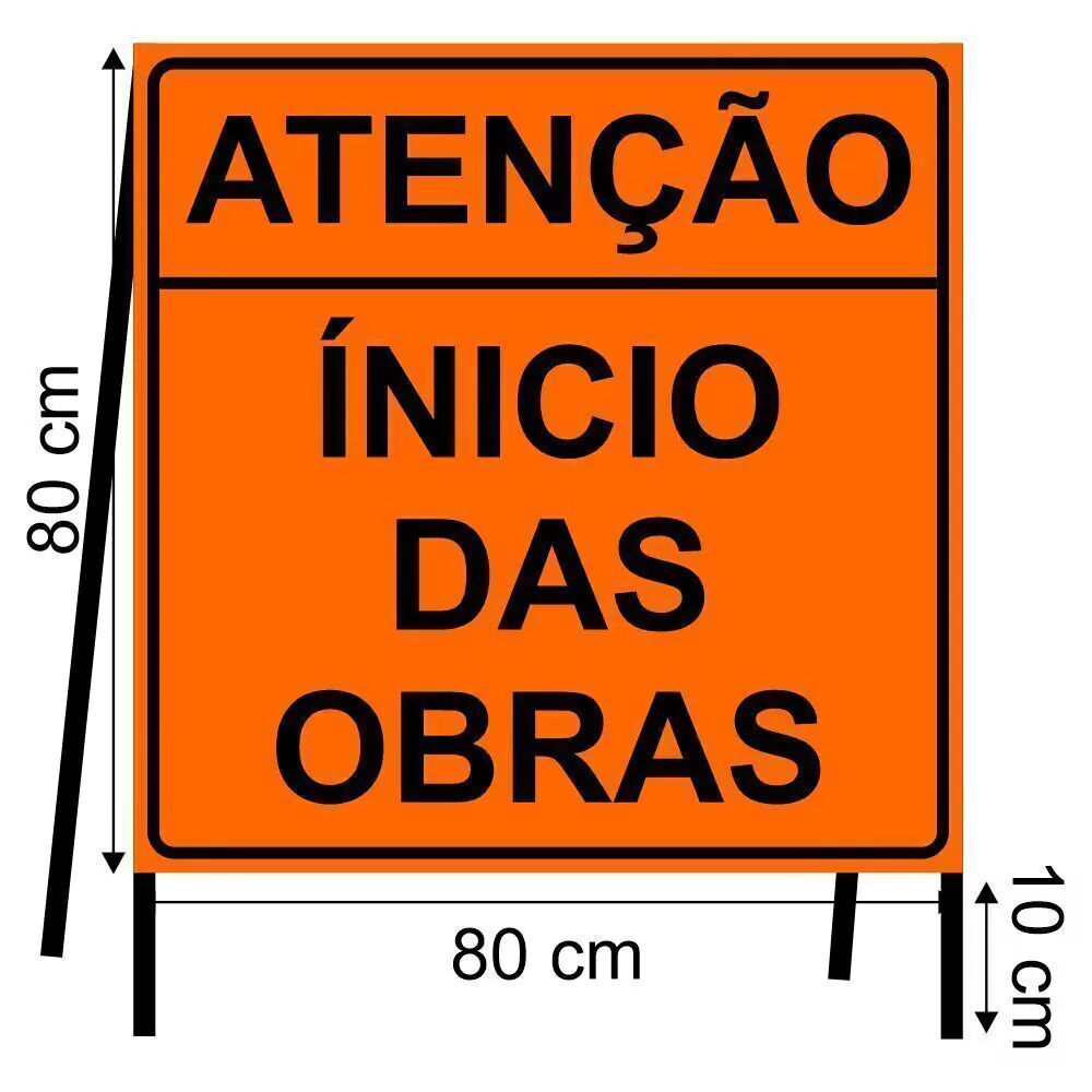 PLACA COM CAVALETE