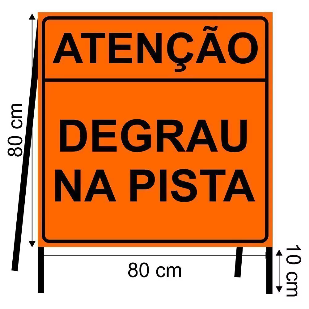 PLACA COM CAVALETE