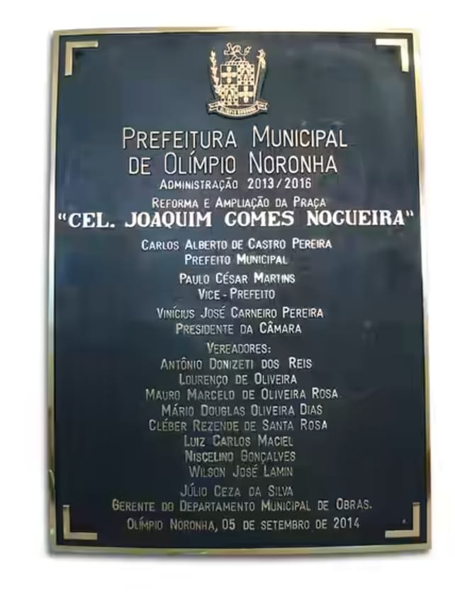 Placa de Bronze Fundido